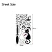 Anself Black Cat under Street Lamp Design Picture Art Peel & Stick Wall Sticker DIY Vinyl Wall Decal