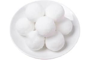 QIKAARA 30 Pieces Pom Poms White, 1.5 inch Large Craft Pompoms, Soft Fluffy Puff Balls for DIY Arts and Bulk Craft Making Decorations Supplies (White, 4 cm / 40 mm)