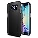 Spigen Thin Fit Shell Galaxy S6 Edge Case with SF Coated Non Slip Matte Surface and Full Top and Bottom Coverage for Galaxy S6 Edge 2015 - Smooth Black