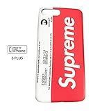 iPhone 6 Plus - 5.5” - Protective Durable Slim Fit TPU Case / Cover / Bumper / Skin / Cushion - Street Fashion x NYC Metrocard [SUPREME Red/White]