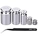 TOODOO 1g 2g 5g 10g 20g Gram Set for Digital Scale Balance and 1 Piece Calibration Weight Tweezer, Silver primary