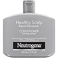 Neutrogena Healthy Scalp Rapid Renewal Conditioner with Pea Protein & UV Damage Protecting for Strong Healthy-Looking Hair, White, Unscented, 12 Fl Oz