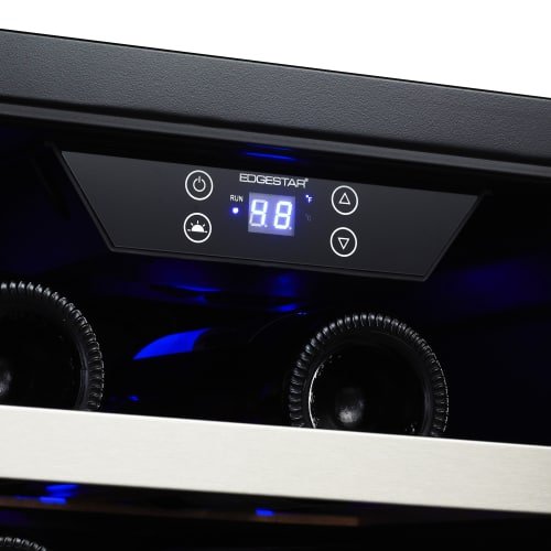 EdgeStar CWR5631FD 30-Inch 56 Bottle Built-In Dual Zone French Door Wine Cooler - Thumbnail 2