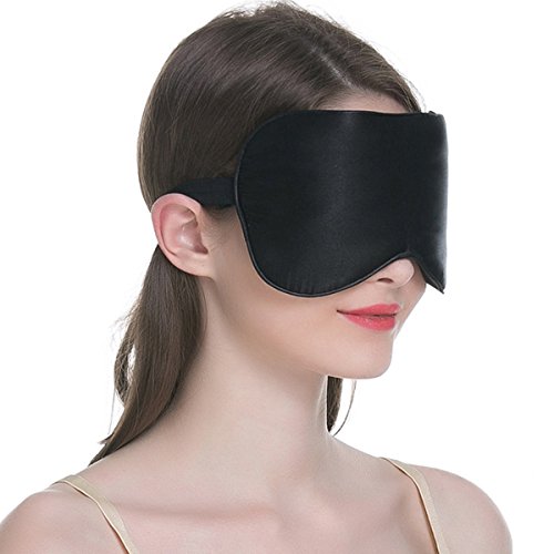 YEOJOU Natural Silk Sleep Mask & Blindfold, Super-smooth Eye Mask (One Strap)