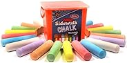Chalk City Sidewalk Chalk, 20 Count, 7 Different Colors, Jumbo Chalk, Non-Toxic, Washable, Art Set