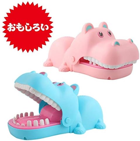 Amazon 痛いワニ カバ 特大 ワニワニパニックおもちゃ 口歯咬合 危機一発ゲーム 電池不要 忘年会 クリスマス 新年 パーティ玩具 カバ ピンク アクションゲーム おもちゃ