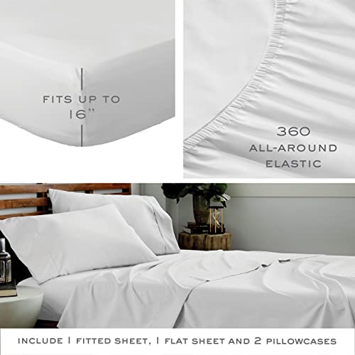 American Home Collection Deluxe 4 Piece Bed Sheet Sets of Brushed