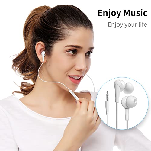 Wired Earbuds with Microphone 4 Pack, Wired Earphones with Stereo Noise