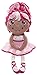 Flip Zee Girls Zabrina Ballerina Sweet and Cuddly 2-in-1 Plush Doll - Dark Skin Tone Flip Zee