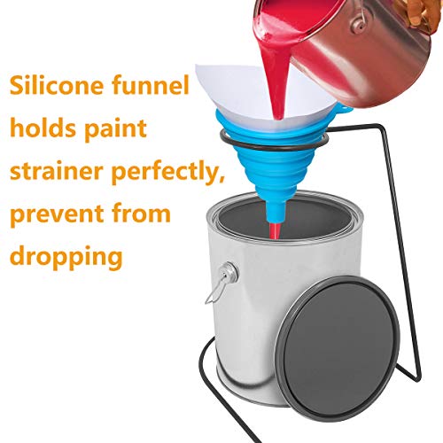 Terberl 150Pack 100 Micron Paint Cone Paint Strainers with 1 Pcs