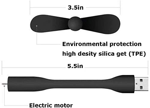 2 Pack USB Mini Fan, Phone Fans, Mini Portable Mobile Computer cooling fan, Quiet Travel Fan Compatible Any USB Port Like Power Bank