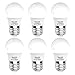 Homelek (6 Pack) 3 W LED Light Bulbs, Equivalent to 25W, E26 Base, G45/G14 Bulb, 250 lumens, Pure White 6500 Kelvin,Best for Bedrooms and Living Rooms