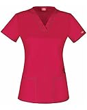Gen Flex By Dickies Women's V-Neck Solid Scrub Top