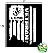 Global Group USMC Veteran Sticker - United States Marine Corps Flag Decal - Distressed American Flag Vinyl Decal - Waterproof Emblem for Car Boat Trailer Window - White - with eBook