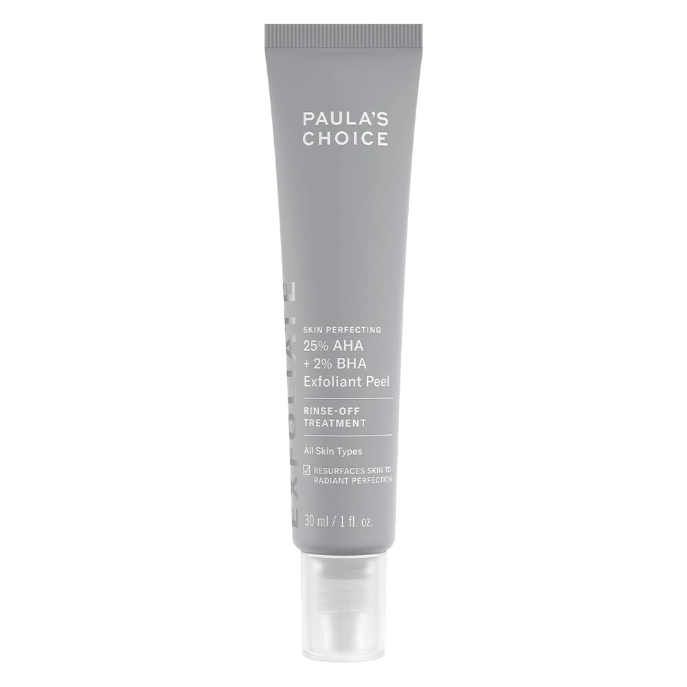 Paula's Choice Skin Perfecting 25% AHA + 2% BHA Exfoliant Peel - Weekly Face Peeling for a Radiant Glow - Fights Breakouts & Blackheads - with Glycolic & Salicylic Acid - All Skin Types - 30 ml