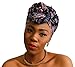 LMVERNA Head Scarf Jersey Hijab Scarves Polyester Scarf Printe Scarves Long Stretch Turban Head Wrap for Women (Navy-cashew)