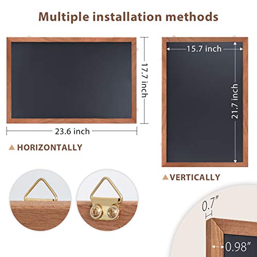 Chalkboard Wood Frame, 24 x 18 inches Wall Mounted Hanging