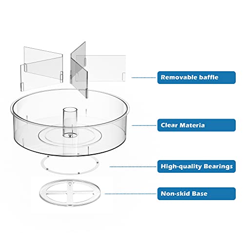 SANNO Lazy Susan Turntable Dividers Storage Container Turntable Spice