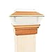 iGlow 8 Pack Copper Outdoor Garden 4 x 4 Solar LED Post Deck Cap Square Fence Light Landscape Lamp Wood Bronze