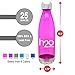 H2O Basics BPA-Free Sport Water Bottles 25 oz, Tritan Non Toxic Plastic, Reusable Flask with Stainless Steel Leak Proof Twist Off Cap & Steel Base, Cola Bottle Shape (Fuchsia, 25 Ounces)