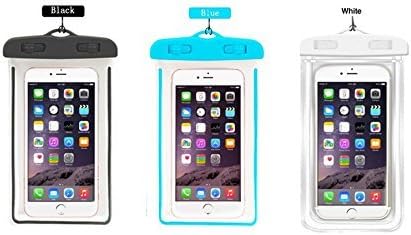 HnF Universal Waterproof Case, Cell Phone Dry Bag Pouch (3 in 1 Pack)(Black,White,Blue) for iPhone 7 plus/7/6s/6s Plus/6/6 plus,Samsung Galaxy S8/S7/S6 Edge plus S6/S5/S4/S3 LG4/5/6 with black lanyard