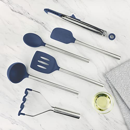 Tovolo Silicone Utensil Set of 6 for Meal Prep, Cooking, Baking, and