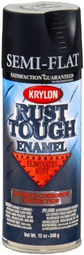 Krylon RTA9203 'Rust Tough' Semi-Flat Black Rust Preventive Enamel - 12 oz. Aerosol by Krylon