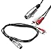 SIENOC 3 Pin XLR Solder Type Microphone Line Plug Connector Mic Audio Socket 12 Inch Patch Y Cable Cords - XLR Female to Dual XLR Male Cables - 3' Pro Series Y-Cable Cord Splitter (2 RCA to XLR)