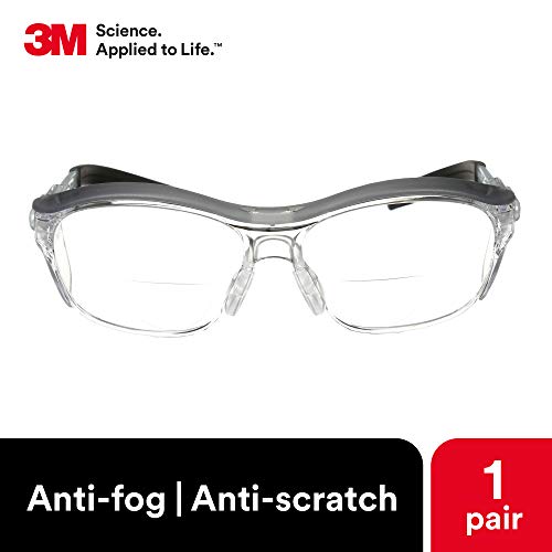 3M Safety Glasses with Readers, Nuvo Protective Eyewear, +1.5, ANSI Z87