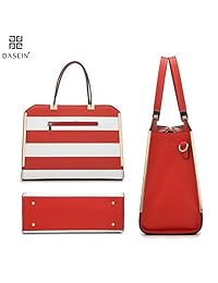 dasein Large - Maletín para portátiles Diseñador Estructurado Satchel Bolso Trabajo Bolsa Bolsa de hombro & Matching Wallet