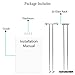 Wallniture Brix Wine Glass Holder Under Cabinet Organizer for Kitchen Organization and Storage Chrome Finish 17 Inch Set of 2