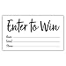 200 Enter to Win Cards - Contest Entry Cards - Contest and Raffle Entry Cards