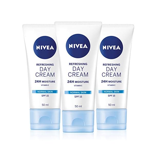 NIVEA-Light-Moisturising-Day-Cream-Pack-of-3-3-x-50-ml-Hydrating-Face-Cream-with-Vitamin-E-Skin-Care-Essentials-Intensive-Moisturiser NIVEA Light Moisturising Day Cream (50ml), Hydrating Face Cream with Vitamin E, Skin Care Essentials, Intensive…