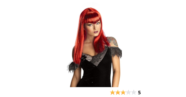 red glitter wig