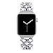 Secbolt Jewelry Bands Compatible with Apple Watch Band 38mm 40mm iwatch SE Series 6 5 4 3 2 1, Bling Stainless Steel Replacement Wristband, Silver