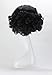 Anogol Hair Cap+Women's Curly Hair Wigs Natural Black Short Cosplay Wig