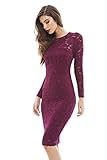 AX Paris Women's Lace Bodycon Midi Dress
