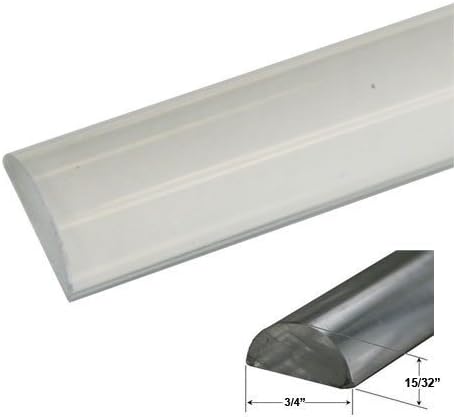 3/4" Wide by 15/32" High - Clear Acrylic Frameless Shower Threshold - 35 in Long