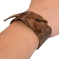 Hide & Drink, Leather Bracelet/Unisex/Adjustable/Wristband/Cuff/Stylish/Knot, Handmade Includes 101 Year Warranty :: Bourbon Brown