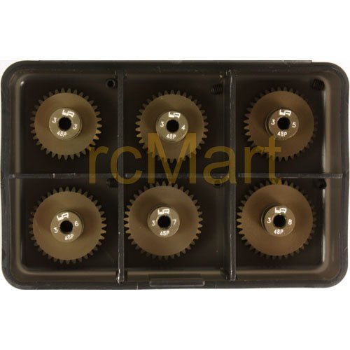 Yeah Racing Pinion Gear Super Hard Combo set (48P 33T-38T) 6pcs #MG-48033-038