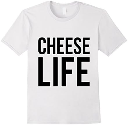 Mens Cheese Life Tee - Funny Slogan Shirt for Cheese Lovers XL White