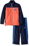 Adidas Boys' Little Boys' Zip up Jacket Tricot Set, Solar Red, 7X