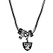 NFL Oakland Raiders Euro Bead Necklace black, 18-Inch