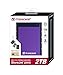 Transcend 2TB SJ25H3, USB 3.1 Portable Hard Drive Rugged, Anti-Shock Resistant, Compact and Lightweight with Lightning-Fast Speeds, One Touch Backup Button, Purple - TS2TSJ25H3P