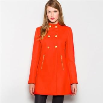 Mademoiselle r - Manteau - Femme Orange Bright Orange: Amazonfr