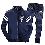 Realdo Clearance Sale Men's Athletic Tracksuit Set Warm Running Jogging Sportwear Sweat Suit