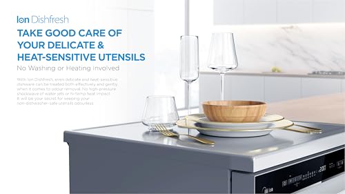 Midea Smart Freestanding Dishwasher With BLDC Motor, 15 Place Settings, 9 Programs, Wi-Fi, Turbo Speed, Power Wash & Auto Open Function, Silent & High Energy Efficient, Black - WQP15-WU7633GUR(BS)-GCC