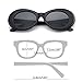 Amrka Vintage Men Women Sunglasses UV400 Outdoor Sports Eyewear Glasses Fashion Shades Classic Frame Mirror Sunglasses (White+Gray)
