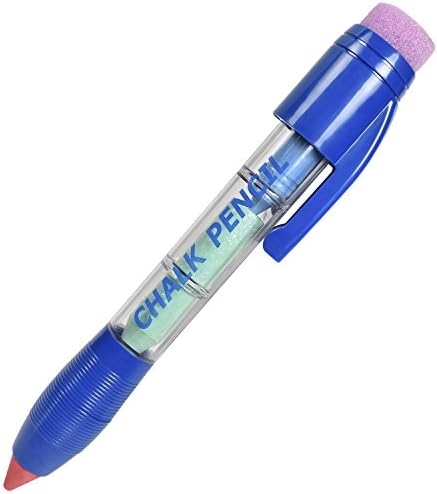 Thin Air Brands Giant Chalk Pencil Kit with Extra Chalk, Working Eraser, Storage, & Clip, 13"