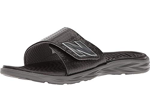 New Balance Men's Response Slide Sandal, Black/Grey, 13 D US